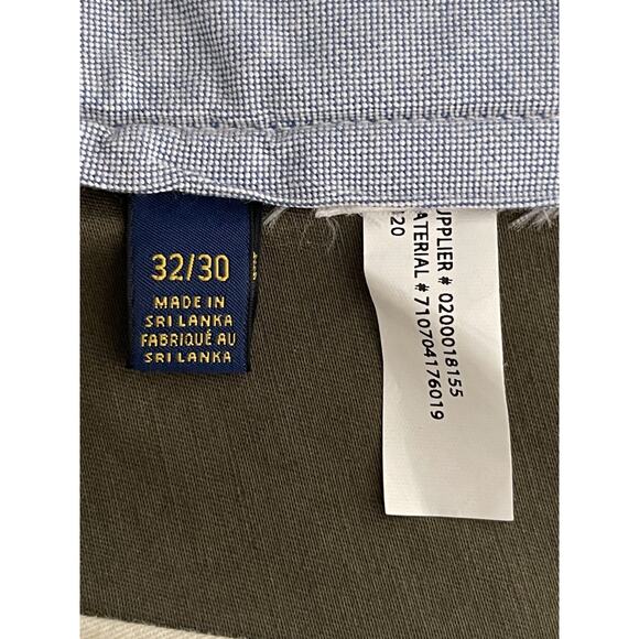 Polo Ralph Lauren Stretch Slim Fit 32X30 Side Pockets Olive Green Chino - Picture 7 of 7